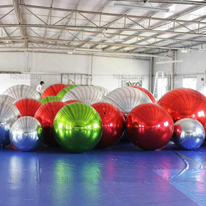 Wedding Stage Decoration Large Laser <b>Inflatable</b> Mirror Ball Sliver in Red Blue Gold Green Black <b>Inflatable</b> Metallic Sphere Mirro - Product Image 5