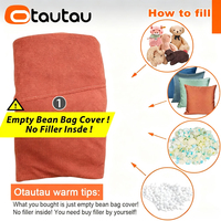 OTAUTAU Moderner, verstellbarer Sitzsackbezug für Bodensofa, Sessel, Couch, Pouf, ohne Füllstoff, SF008