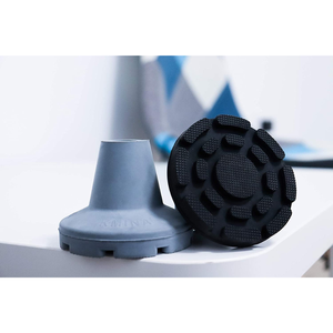 Puntas Antideslizantes para Muletas de 22 mm, 21 mm y 20 mm (x2 unidades), Férulas de Goma Grises KMINA K10036 - Product Image 2