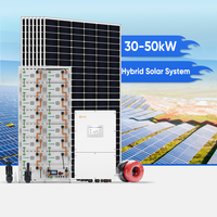 Système solaire hybride haute tension Solis 30kW 40kW 50kW, panneaux solaires avec batterie et onduleur, kit complet, système d'énergie solaire