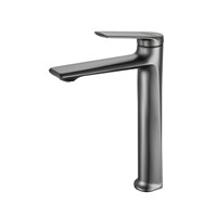 BLSJ Robinet mitigeur de lavabo haut moderne monotrou à une poignée Robinet de salle de bain chaud et froid à double usage avec noyau de valve en céramique