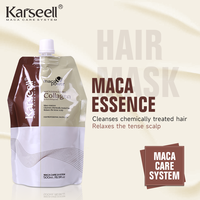Fabrication originale Karseell Maca Essence Huile d'argen Masque capillaire en sac Réparation Colleagen Améliorer les frisottis Masque capillaire hydratant 500ML