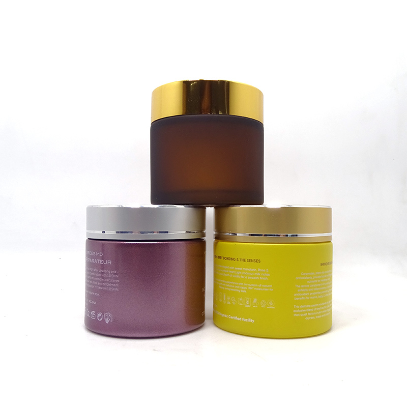 200g And Boxes 80ml Ceramic Pink Matte Square Jars 250ml Glass Cosmetic Jar
