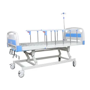 Cama de hospital ajustável com 3 funções, equipamento para cama em atacado com altura ajustável