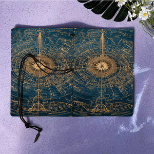 Cahier Vintage A6 avec Fermeture à Cravate Fait à la Main 160 Pages Cadeau Premium de Réunion d'Affaires pour Vendeurs avec Étoile-Centré <span class=keywords><strong>Ancie</strong></span> - Product Image 6