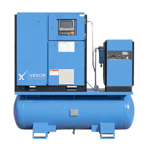 Compressore d'aria industriale elettrico rotativo a vite integrato 4 in 1 da 200 L, 300 L, 400 L, 500 L con essiccatore d'aria combinato - Product Image 1
