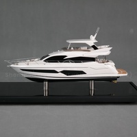 Modelo de barco de crucero hecho a mano con Beneteau Ferretti Yates de lujo Regalo náutico Personalizado 45cm Modelo de yate Riva