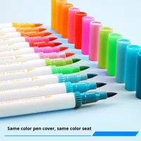 Ensemble de stylos à aquarelle Bview Art, 12/24 couleurs, double pointe, marqueurs de couleur pour le dessin manga, boîte en PVC