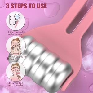 Rodillo <span class=keywords><strong>Derma</strong></span> de Hielo Rosa para Masaje DE LA Piel del Área DE LOS Ojos, Alivio DE LA Migraña y Estiramiento Facial, Tipo de Enchufe ZA, Novedad - Product Image 4