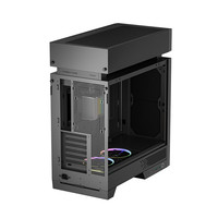 Boîtier en acier Deepcool Cl6600 Mid Tower noir, prend en charge les cartes graphiques de 388 mm, carte mère MicroATX refroidie par air de 175 mm, interface Type-C