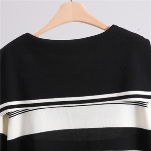 Vestido Corto de Punto con Cuello Solapa y Manga Corta a <span class=keywords><strong>Rayas</strong></span>, Estilo Europeo y Americano, Nuevo Verano 2026 - Product Image 6