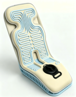 Coussin rafraîchissant pour siège auto bébé certifié CE FCC, 5V USB, avec ventilateur, coussin respirant en maille 3D à flux d'air pour poussette et véhicule