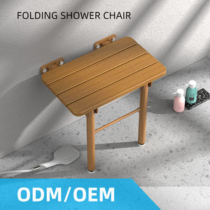 현대식 원목 접이식 스툴 미끄럼 방지 샤워 화장실 의자 입구 신발 갈아 신는 다목적 고급 내구성 - Product Image 2