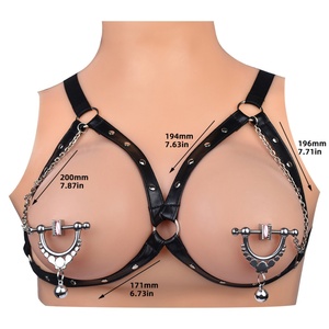 ของเล่นทางเพศโลหะ QKKQ ที่หนีบหัวนมสแตนเลส 304 คลิปหนีบหน้าอก BDSM อุปกรณ์รัดหน้าอกพร้อมโซ่เหล็ก ที่หนีบหัวนม ของเล่นทางเพศ - Product Image 4
