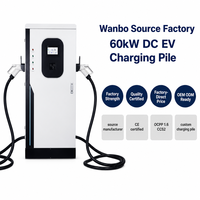 Borne de recharge rapide DC pour véhicules électriques Wanbo-562 60kW à double pistolet, CCS2, OCPP 1.6, certifiée CE