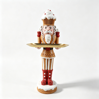 Figurine de soldat casse-noisette de style vintage, ornement de Noël en résine, décoratif peint à la main, objet de collection pour la maison ou le bureau
