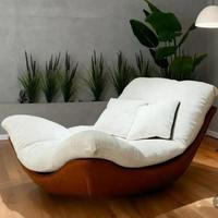 Fauteuil de sol confortable en similicuir chenille Tenghang, grand format, robuste et idéal pour la détente