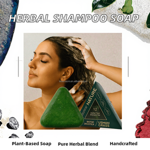 Champú en Barra Vegano Artesanal de Hoja de Platycladus con 12 Hierbas Genuinas para Control de Grasa y Eliminación de Caspa, Etiquetado Privado - Product Image 3