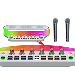 Altavoz Bluetooth de alta calidad SY12 con micrófono SISTEMA DE Karaoke en casa tarjeta de sonido audio máquina todo en uno altavoz de luz RGB amplificada