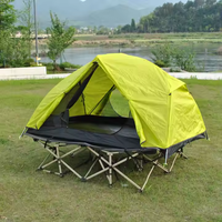Tente de lit de randonnée ultralégère pour 2 personnes Tente de sol en tissu Oxford avec structure d'une chambre Conception légère sans lit