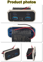 Chargeur de voiture portable 12V 24V à 4 ports avec double PD3.0 Type-C et double USB-A QC3.0 à charge rapide, avec interrupteur à bascule