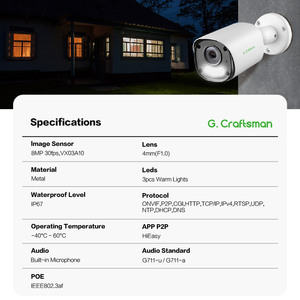 Caméra de sécurité IP CCTV GR-YUFW-M8X HiEasy avec capteur 1/1.8" 4K <span class=keywords><strong>8MP</strong></span> Super Starlight Full Color, vision nocturne 0.0001 Lux, extérieure - Product Image 2