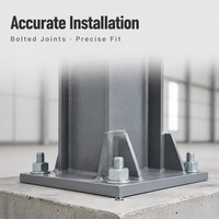 Entrepôt en structure métallique préfabriquée moderne Q355B avec ossature à portée libre pour applications logistiques, ateliers industriels et applications légères
