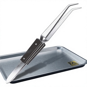 Pinzas para Aplicar Apósitos de Papel, 15.0 cm, 6 Pulgadas, Curvas, de Acero Inoxidable, Pinzas Médicas para Aplicar Apósitos, para Uso Hospitalario y Clínico - Product Image 3