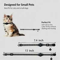Etiquette d'identification pour animaux de compagnie personnalisable Petop, anti-perte, en silicone, compatible avec Apple Airtag, pour chats et chiens