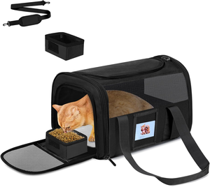 Transportadora de Gatos Suave y Plegable, Bolsa de Viaje Impermeable para Mascotas, Transportadora para Perros Pequeños, Aprobada por Aerolíneas - Product Image 2