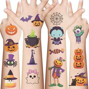 Autocollant de tatouage d'Halloween en vinyle imprimé personnalisé Autocollants déco animaux mignons de dessin animé Autocollant pour carte <span class=keywords><strong>Goo</strong></span> pour cadeau/journal - Product Image 4