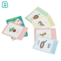 Cartes de jeu en plastique de luxe personnalisées cartes flash de logique cognitive pour enfants vente en gros