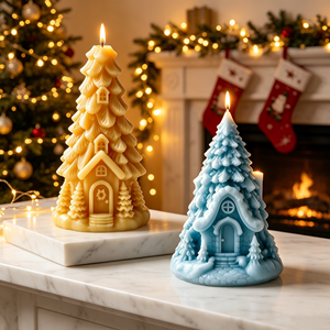 <span class=keywords><strong>Stampo</strong></span> in Silicone 3D a Forma <span class=keywords><strong>di</strong></span> Casa <span class=keywords><strong>Albero</strong></span> <span class=keywords><strong>di</strong></span> <span class=keywords><strong>Natale</strong></span>, Facile da Sformare, per Candele, Resina, Gesso, Sapone e Creazioni Natalizie Fai-da-Te - Product Image 2