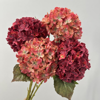 Hydrangea artificielle Y-110 à tige unique, fleur d'hortensia artificielle pour la décoration de la maison, des tables de mariage et des arrangements floraux