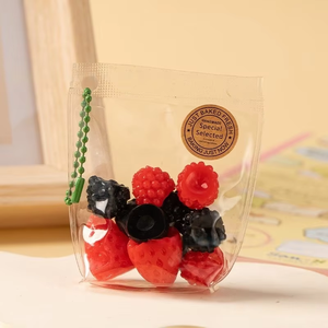 Vente chaude TPR Super Doux Simulation Porte-clés Kawaii Mini Sac De Fruits Squeeze Soulagement Du Stress Jouets pour Enfants Garçons et Filles - Product Image 6