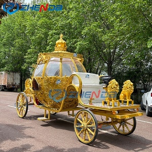 Nouvelle Carrosse de Mariage Électrique de Luxe Dorée, Modèle Princesse Royale, pour Location Commerciale - Product Image 1