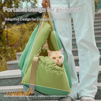 Lit de transport portable pour chat 2 en 1, nid de voyage pour chat, siège auto pour animaux de compagnie coupe-vent et chaud avec sac à main pour chats et petits chiens