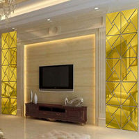 Plaque miroir acrylique dorée KINHO 1 mm, autocollante, pour décoration, 4x6ft, 4x8ft, 2, 3, moulures dorées, brillante, extrudée CN;SHN
