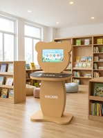Kioscos de Autopago para Bibliotecas HAUMR con Forma de Oso, Kiosco de Biblioteca con RFID para Escuelas Primarias y Jardines de Infancia, Máquina de Autoservicio de Libros