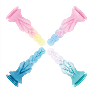 Dildo massaggiatore prostatico in Silicone rosa di alta qualità con Design mostruoso per la stimolazione erotica finale - Product Image 2