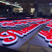 Professionnel 3D coloré 180 degrés Double couches acrylique néon avant-éclairé signe publicité Logo lettres pas de quantité minimale de commande
