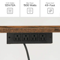 Meuble TV en bois massif de style européen moderne avec prises électriques et rangement pour salon domestique - Vente en gros