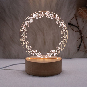 Modern Acrylic LED <b>Message</b> <b>Board</b> Light DIY Memo Writing Lamp Wooden Stand Desktop Gift For Home Decor - Product Image 3