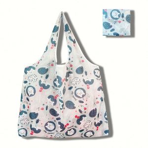 ออกแบบกระเป๋าช้อปปิ้งพับได้แบบเกาหลี รุ่นขายส่ง ผลิตจากโพลีเอสเตอร์รักษ์โลก พกพาสะดวกสำหรับซุปเปอร์มาร์เก็ต - Product Image 3