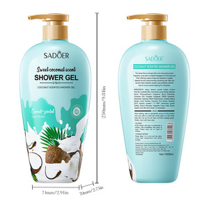 <span class=keywords><strong>Gel</strong></span> Douche Coco SADOER 1000ml Nettoyage en Profondeur Lissant Rafraîchissant Parfum Sucré Longue Durée pour Femme Format Familial - Product Image 5