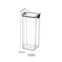 Conteneurs de stockage de céréales et d'aliments secs transparents pour réfrigérateur, modernes, écologiques, avec distributeur d'ingrédients secs variés
