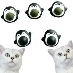 Palline di erba gatta giocattolo di menta di plastica sana per gatti denti che digrignano la parete Stick-On Snack per animali domestici - Product Image 6