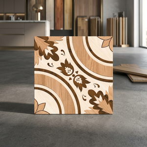 Carreaux de sol en bois rustique, imitation bois, 30x30cm, pour salon, salle de bain, design 3D, surface non émaillée, porcelaine - Product Image 2