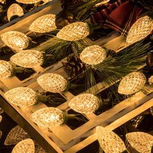 Guirnalda de Luces LED C9 Impermeables <span class=keywords><strong>ALADINO</strong></span>, 50 Luces por Tira, Base Plana, Decoración para Exteriores, Navidad, San Valentín, Pascua, 220V - Product Image 2