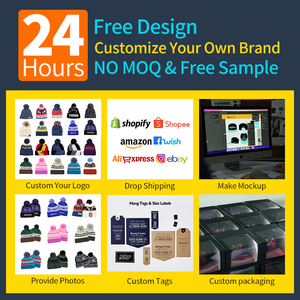 Custom Beanie Manufacturer Winter <strong>Hat</strong> for Men Sports Team Knitted Jacquard <strong>Bobble</strong> Pom Pom Beanies <strong>Hat</strong> - Product Image 6